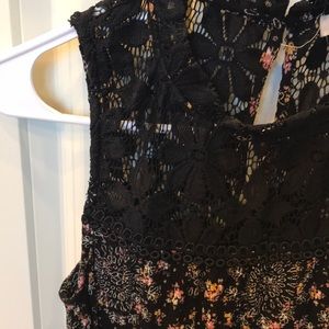 Wallflower Tops - Black Lace Floral Tank Wallflower Tops - Black Lace Floral Tank